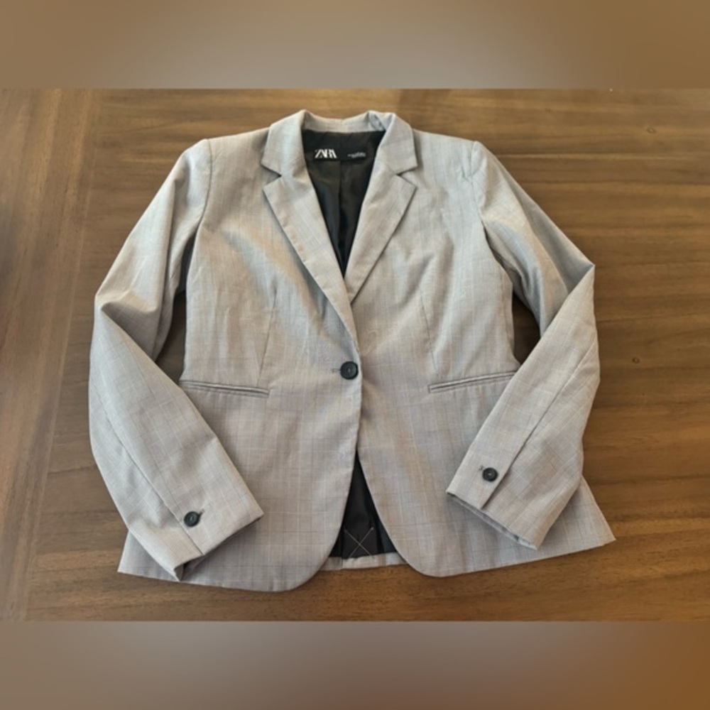 Zara Gray Blazer Size 8